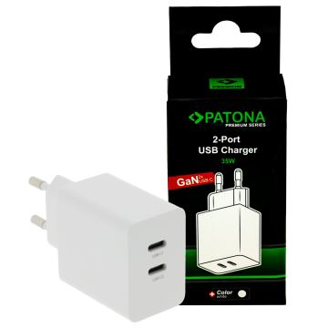 PATONA - Polnilni adapter Power delivery 35W 2xUSB-C -PD 3.0