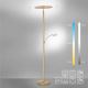 Paul Neuhaus 673-60 - LED Zatemnitvena talna svetilka ARTUR 2xLED/21W/230V+1xLED/6W zlata