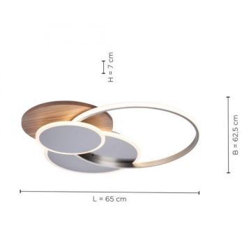 Paul Neuhaus 8328-79 - LED Zatemnitvena stropna svetilka PALMA LED/50W/230V 2700-5000K bor + Daljinski upravljalnik