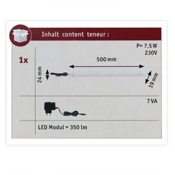 Paulmann 70449 - LED/5,5W Podelementna svetilka CUBE LINE 230V 50 cm