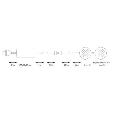 Paulmann 70711 - SET 3xLED/2,8W Osvetlitev za garnituro s senzorjem SOFTPAD 230V 2700K