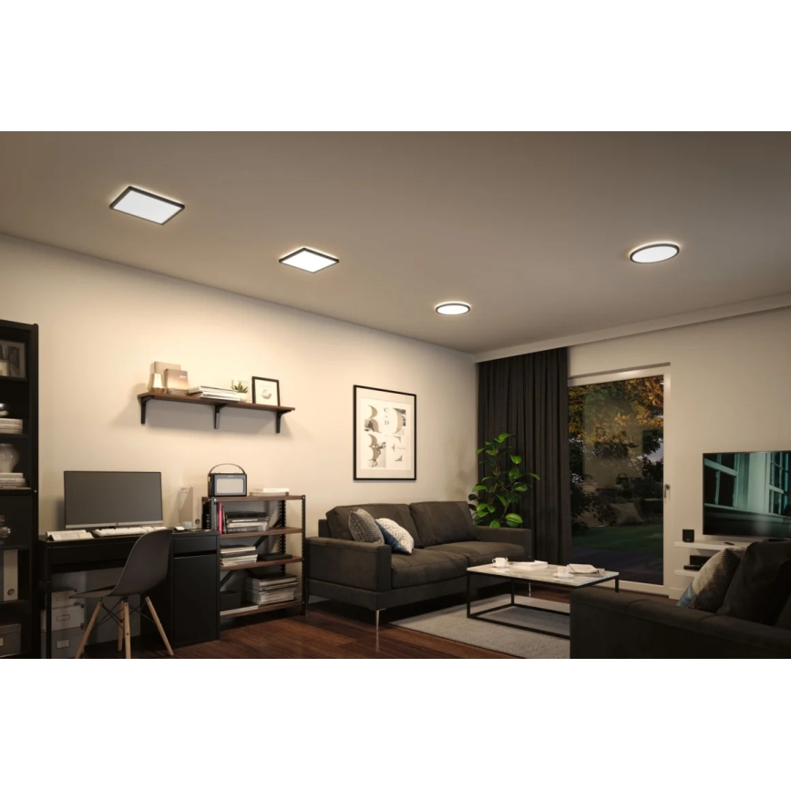 Paulmann 71002 - LED/11,2W Nadgradni panel ATRIA 230V 4000K pr. 19 cm črna