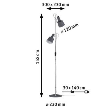 Paulmann 79690 - 2xE14/20W Talna svetilka NEORDIC HALDAR 230V