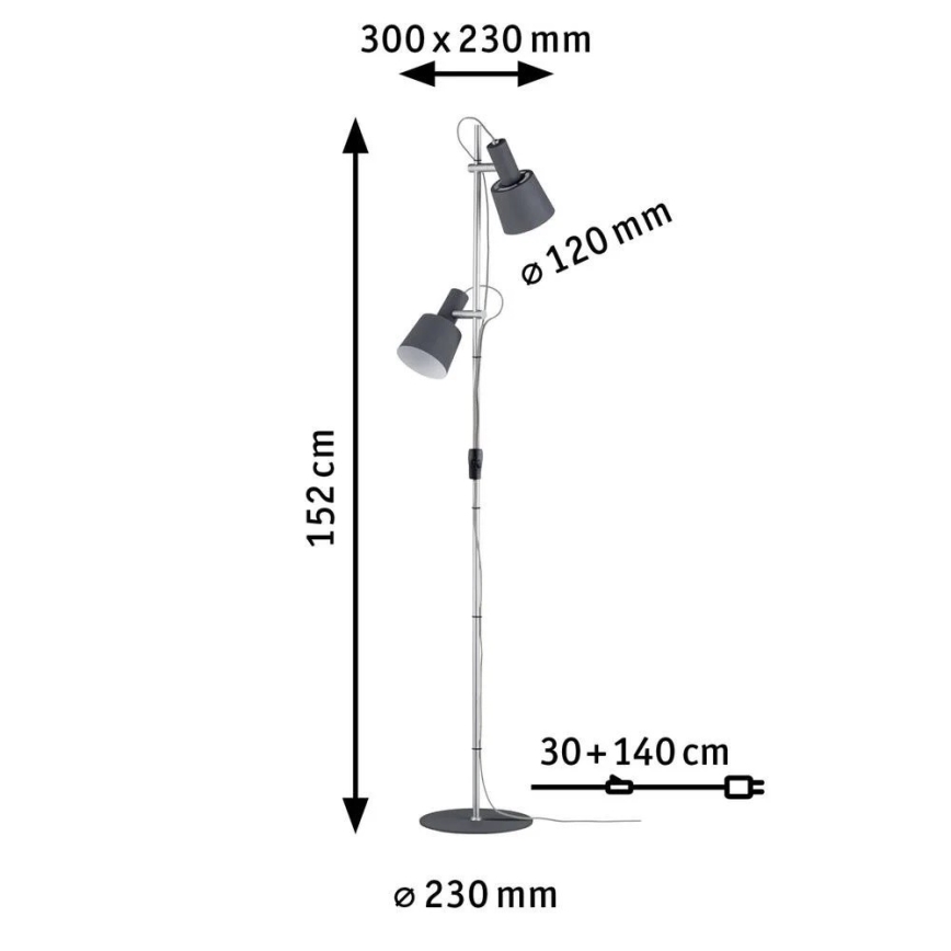 Paulmann 79690 - 2xE14/20W Talna svetilka NEORDIC HALDAR 230V