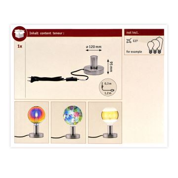 Paulmann 79759 - Namizna svetilka HALDOR 1xE27/20W/230V