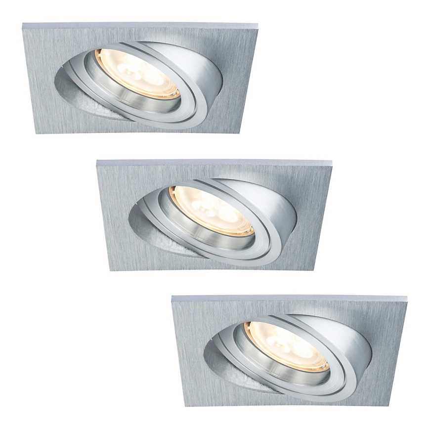 Paulmann 92619 - KOMPLET 3x LED Vgradna svetilka PREMIUM LINE 1xGU10-LED/4W/230V