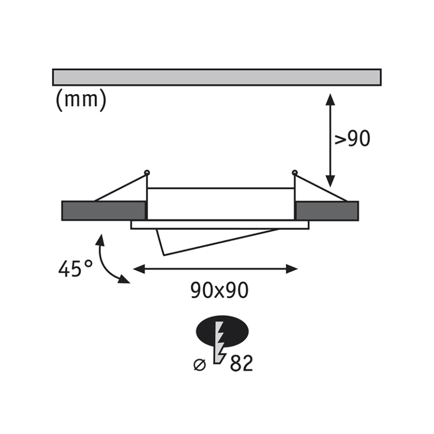 Paulmann 92619 - KOMPLET 3x LED Vgradna svetilka PREMIUM LINE 1xGU10-LED/4W/230V