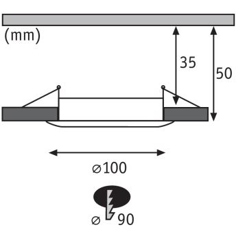 Paulmann 92783 - LED Vgradna kopalniška svetilka COIN LED/14W/230V IP44