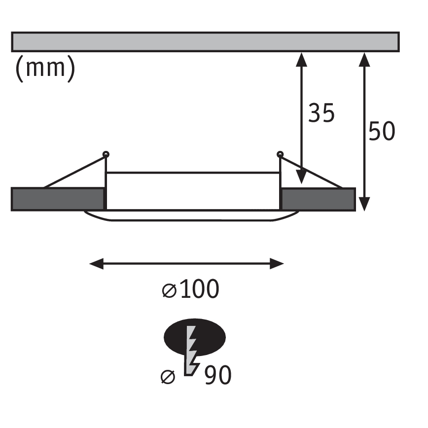 Paulmann 92783 - LED Vgradna kopalniška svetilka COIN LED/14W/230V IP44