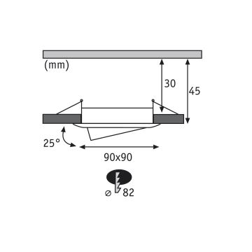 Paulmann 92839 - SET 3x LED/7W IP23 Zatemnitvena kopalniška vgradna svetilka COIN 230V