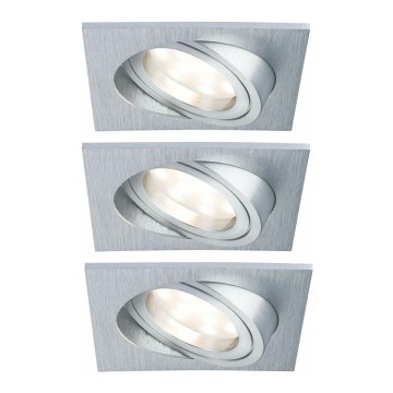 Paulmann 92839 - SET 3x LED/7W IP23 Zatemnitvena kopalniška vgradna svetilka COIN 230V