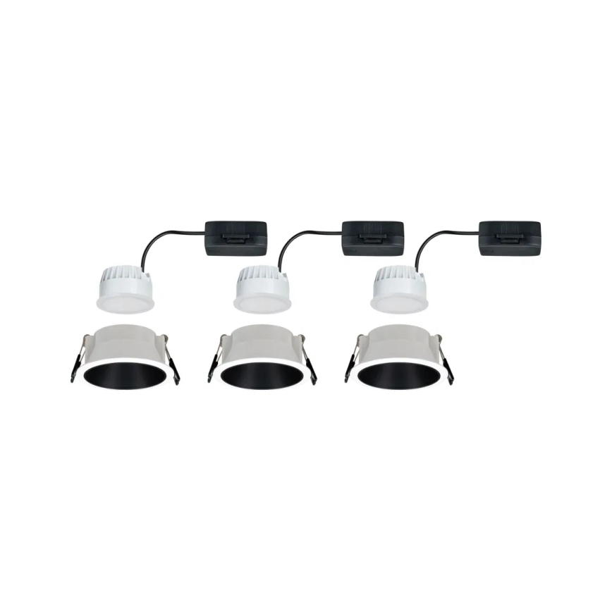 Paulmann 93402 - SET 3xLED/6W IP44 Zatemnitvena kopalniška vgradna svetilka COLE 230V