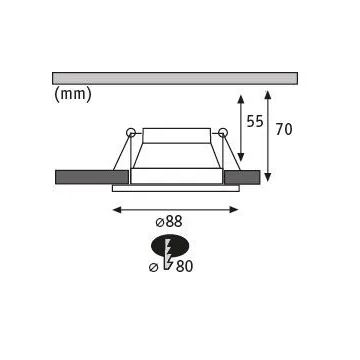 Paulmann 93402 - SET 3xLED/6W IP44 Zatemnitvena kopalniška vgradna svetilka COLE 230V