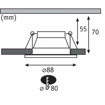 Paulmann 93404 - SADA 3xLED/6,5W IP44 Zatemnitvena kopalniška vgradna svetilka COLE 230V