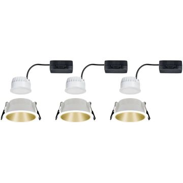 Paulmann 93406 - SET 3xLED/6,5W IP44 Zatemnitvena kopalniška vgradna svetilka COLE 230V