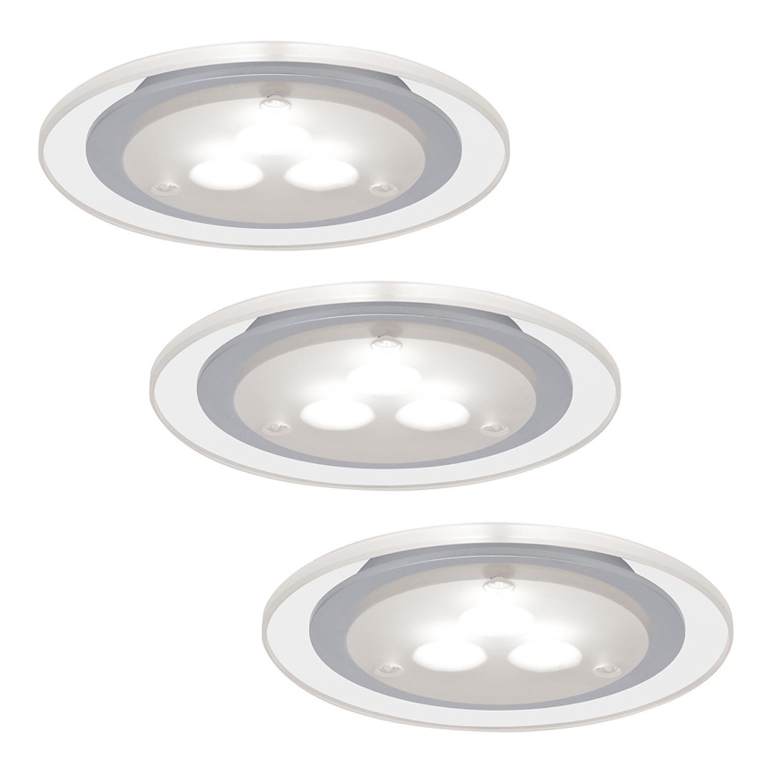 Paulmann 93543 - SET 3xLED/3W Vgradna svetilka MICRO LINE 230V