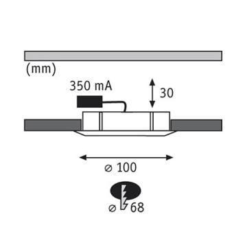 Paulmann 93543 - SET 3xLED/3W Vgradna svetilka MICRO LINE 230V