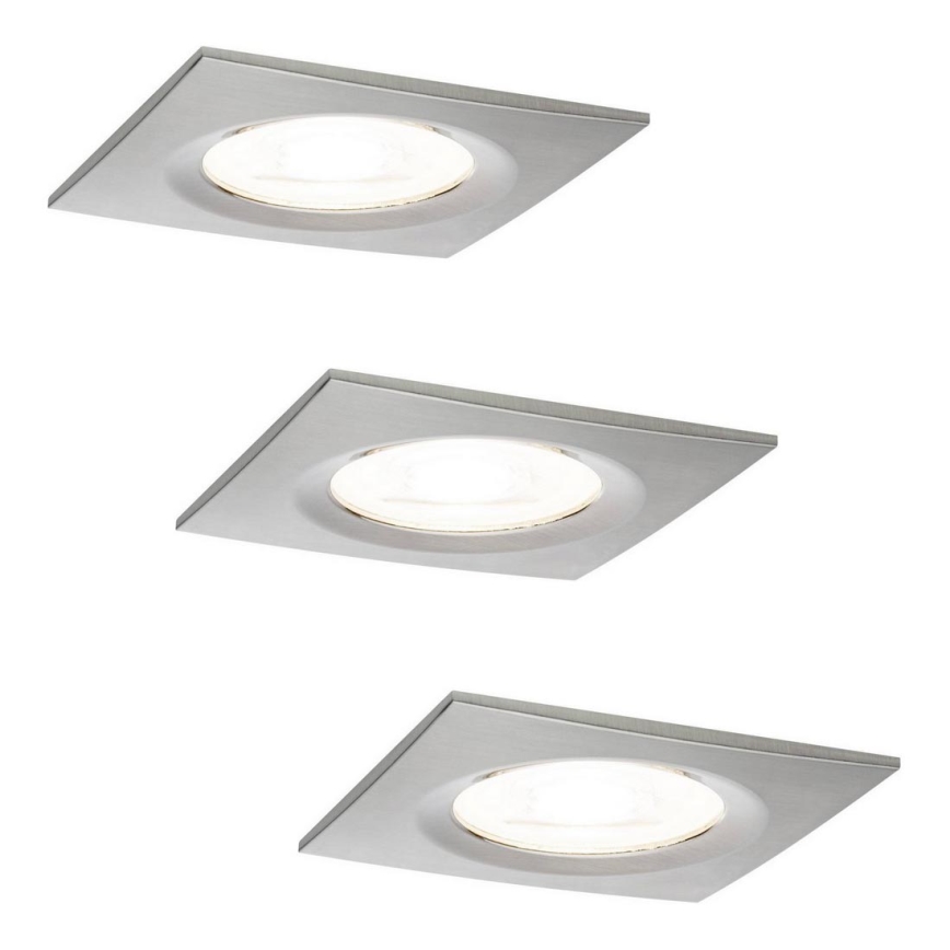 Paulmann 93615 - KOMPLET 3x LED/7W IP44 Zatemnitveno kopalniška vgradna svetilka