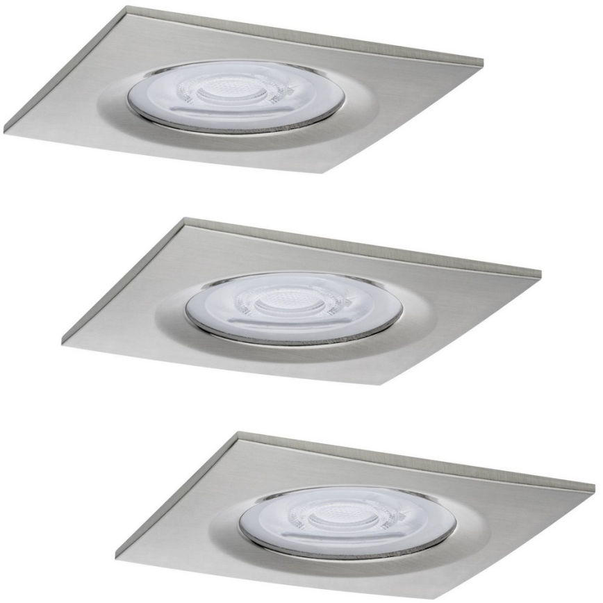 Paulmann 93615 - KOMPLET 3x LED/7W IP44 Zatemnitveno kopalniška vgradna svetilka