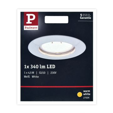 Paulmann 93658 - LED-GU10/4,5W Vgradna svetilka 230V