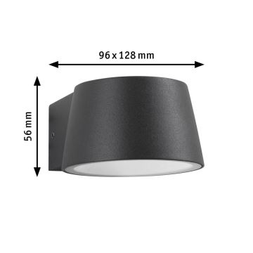 Paulmann 94713 - LED/6W IP44 Zunanja stenska svetilka CAPERA 230V