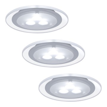 Paulmann 98352 - SET 3x LED vgradna svetilka MICRO LINE 1xLED/3W/230V/12V