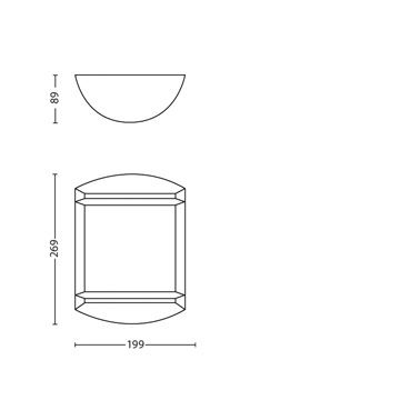 Philips - Zunanja stenska svetilka 1xLED/6W/230V IP44