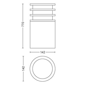 Philips - LED Zatemnitvena zunanja svetilka Hue LUCCA 1xE27/9,5W/230V IP44