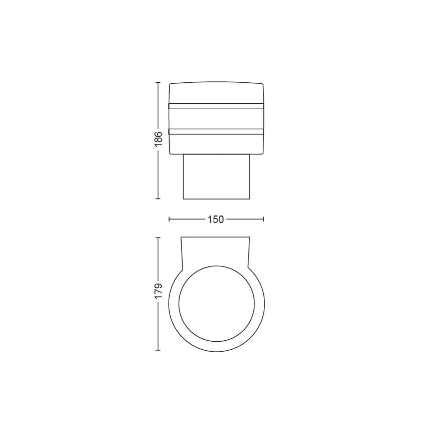 Philips - LED Zatemnitvena zunanja stenska svetilka Hue TUAR 1xE27/9,5W IP44