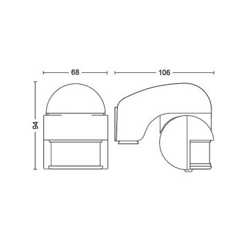 Philips - Zunanji senzor gibanja IP44 bela