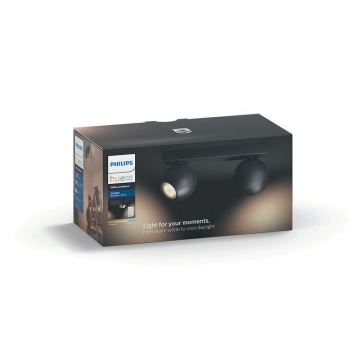 Philips - LED Zatemnitveni reflektor Hue BUCKRAM 2xGU10/5,5W + Daljinski upravljalnik