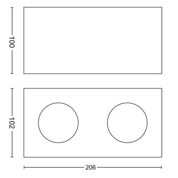 Philips 50492/31/P0 - LED Zatemnitveni reflektor MYLIVING BOX 2xLED/4,5W/230V