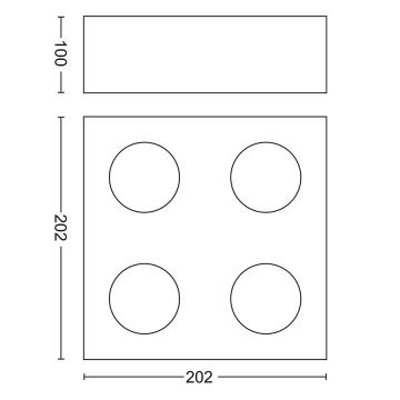 Philips - LED Zatemnitveni reflektor 4xLED/4,5W/230V