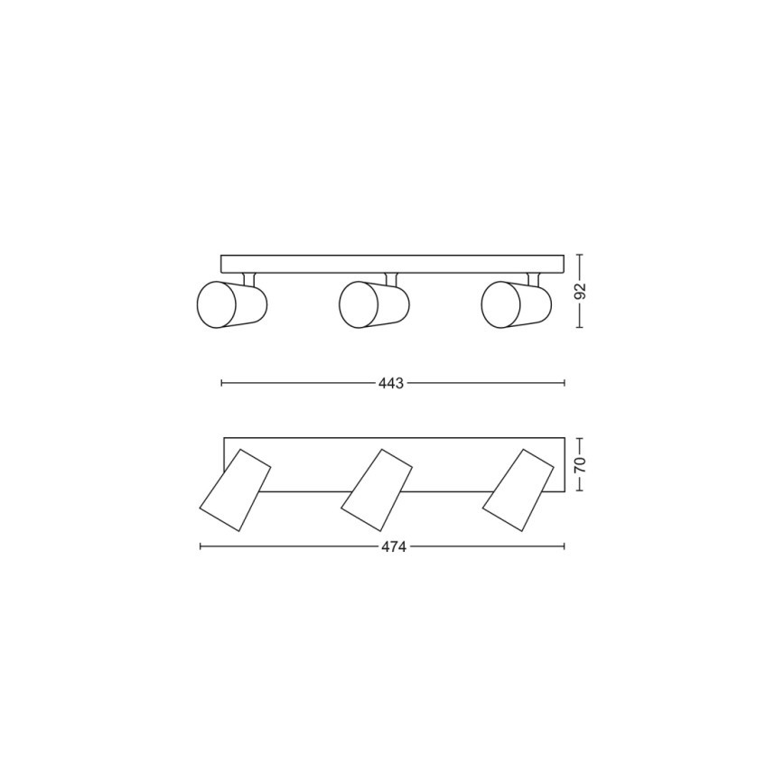 Philips - LED Reflektor 3xGU10/5,5W/230V