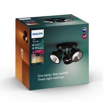 Philips 50603/30/P0 - LED Zatemnitveni reflektor BUKKO 3xLED/4,3W/230V