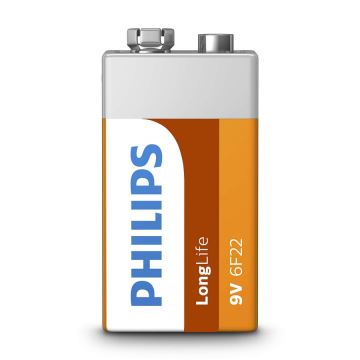 Philips 6F22L1F/10 - Cink-kloridna baterija 6F22 LONGLIFE 9V 150mAh