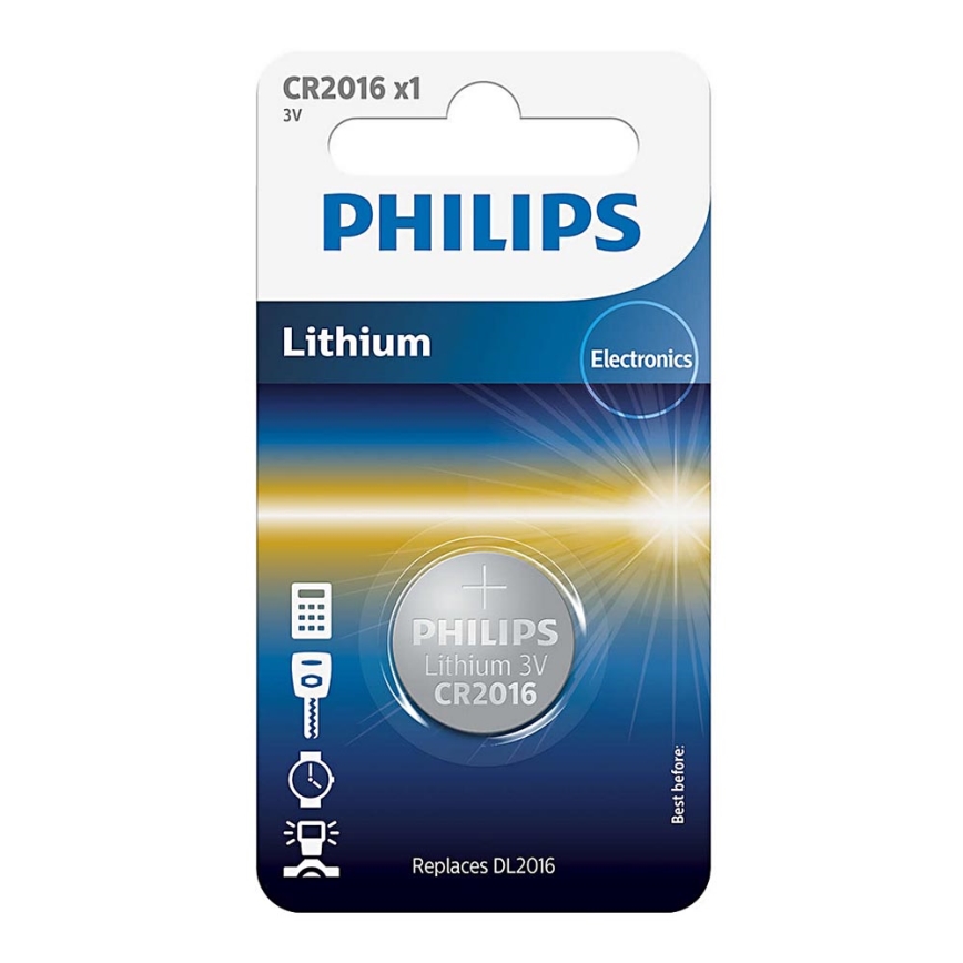 Philips CR2016/01B - Litijeva baterija gumbasta CR2016 MINICELLS 3V 90mAh