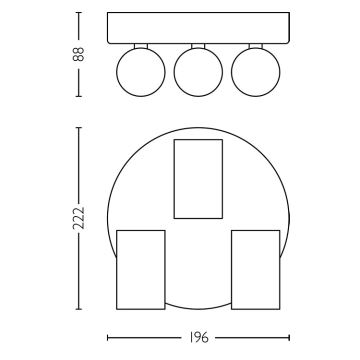 Philips - Kopalniški reflektor IDRIS 3xGU10/5W/230V IP44 črna