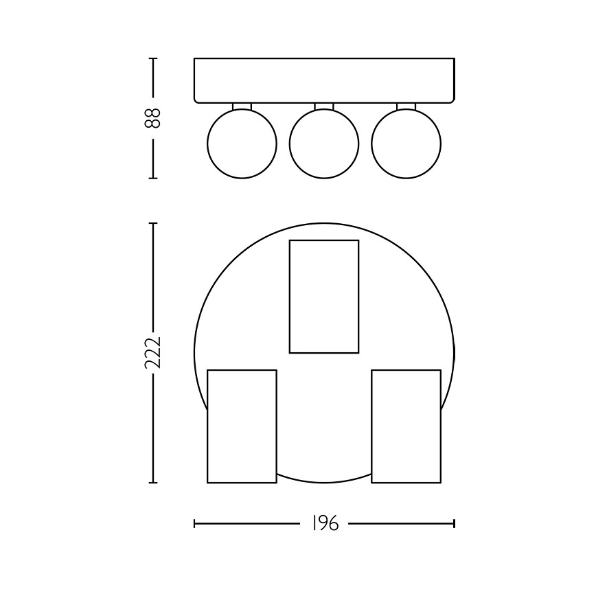 Philips - Kopalniški reflektor IDRIS 3xGU10/5W/230V IP44 črna