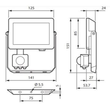 Philips - LED Reflektor s senzorjem DECOFLOOD LED/20W/230V IP65