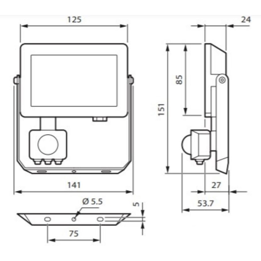 Philips - LED Reflektor s senzorjem DECOFLOOD LED/20W/230V IP65