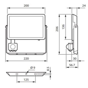 Philips - LED Reflektor s senzorjem DECOFLOOD LED/50W/230V IP65