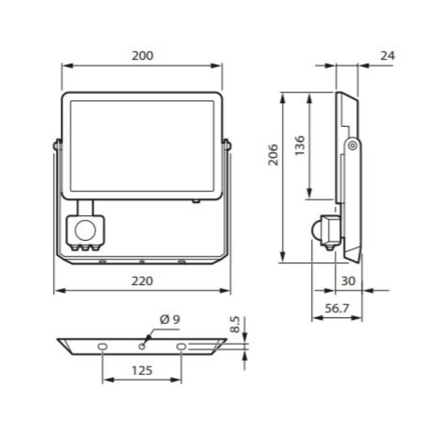 Philips - LED Reflektor s senzorjem DECOFLOOD LED/50W/230V IP65