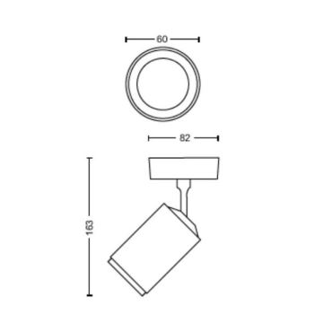 Philips - LED RGBW Zatemnitveni reflektor Hue FUGATO 1xGU10/4,2W/230V 2000-6500K bela