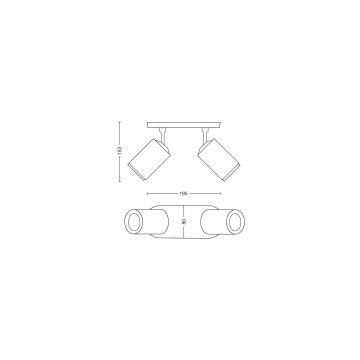 Philips - LED RGBW Zatemnitveni reflektor Hue FUGATO 2xGU10/4,2W/230V 2000-6500K bela