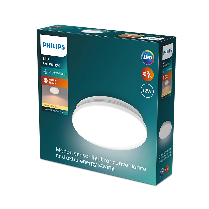 Philips - LED Stropna svetilka s senzorjem ACUNA LED/12W/230V 2700K