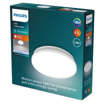 Philips - LED Stropna svetilka s senzorjem ACUNA LED/12W/230V 4000K