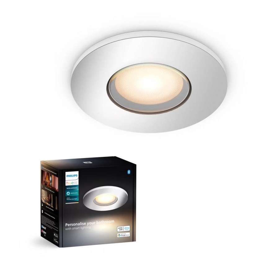 Philips - LED Zatemnitvena kopalniška vgradna svetilka Hue ADORE BATHROOM 1xGU10/4,2W/230V 2200-6500K IP44