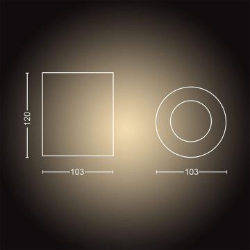 Philips - LED Zatemnitveni reflektor Hue PILLAR 1xGU10/4,2W/230V 2200-6500K črna