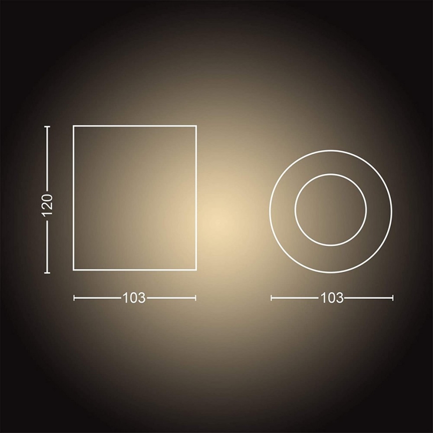 Philips - LED Zatemnitveni reflektor Hue PILLAR 1xGU10/4,2W/230V 2200-6500K črna